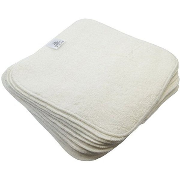 Blümchen Waschlappen Bambus Reinigungstücher BAMBOO 20x20 cm 10er-Set weiß