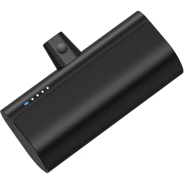BlueStar Powerbank 5000 mAh mit integriertem iPhone-Anschluss 2.1A in Schwarz Powerbank