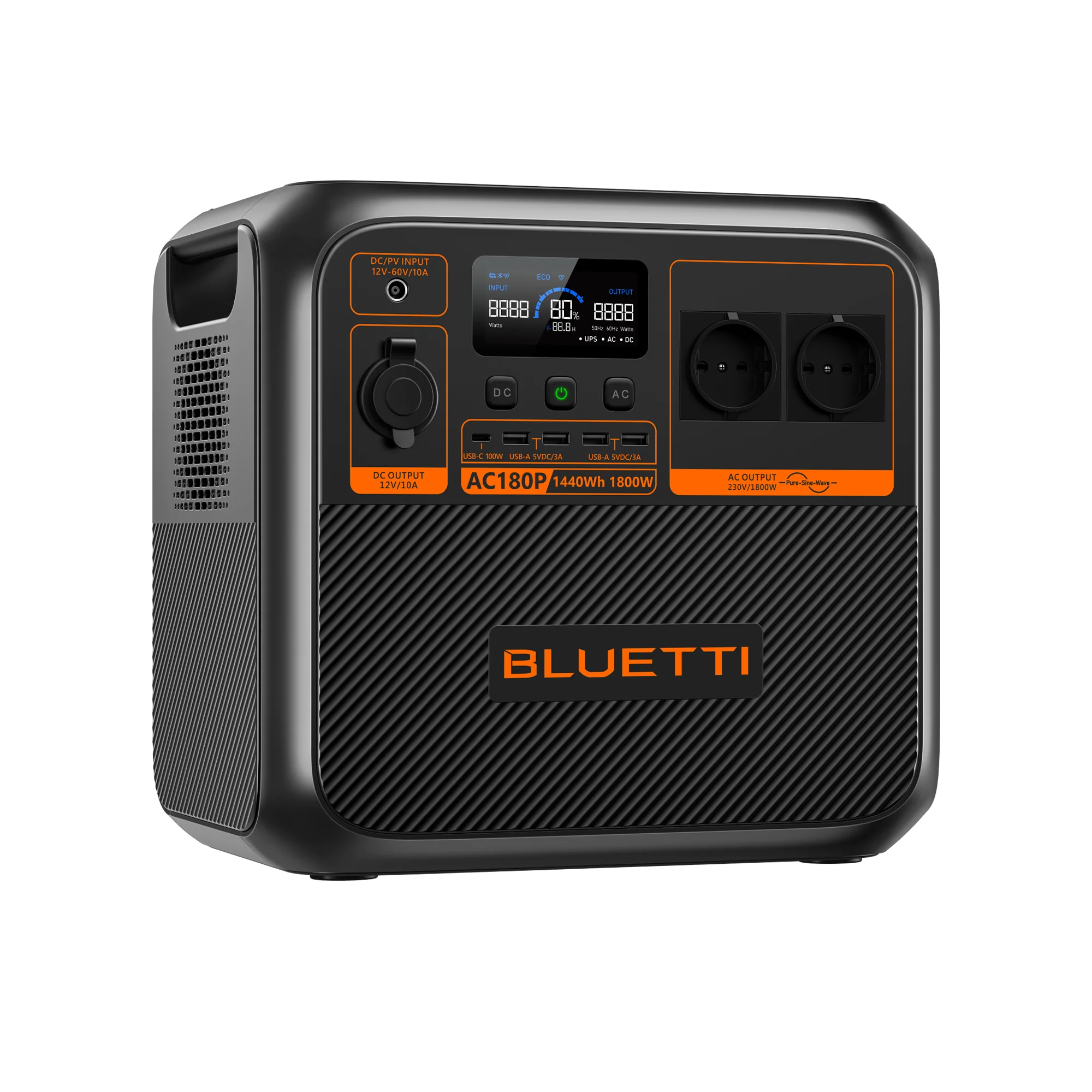 BLUETTI AC180P Tragbare Powerstation | 1800 W 1440 Wh – Bild 3 von 4