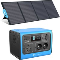 BLUETTI EB55 + PV120 Stromgenerator, BLAU | 700 W 537 Wh | 120 W Solar-Kit