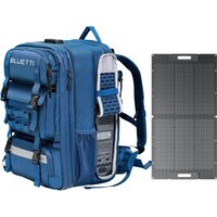 BLUETTI Handsfree 1 Tragbarer Rucksack Power | 300 W 268,8 Wh, Handsfree 1+Bluepack 1+100 W Solarpanel