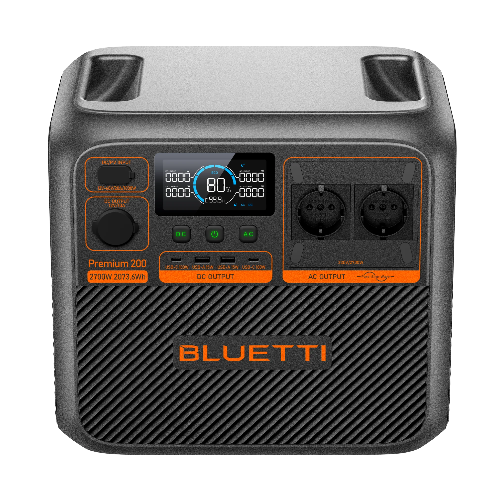 BLUETTI Premium 200 V2 Tragbare Powerstation | 2.700W 2.073,6Wh – Bild 5 von 6