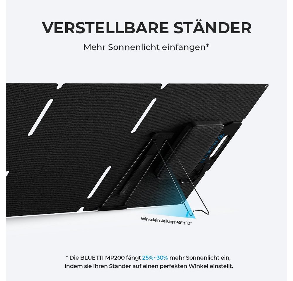 BLUETTI Solaranlage PV200 200W Solarmodul, 200,00 W, Monokristallin, IP67 – Bild 5 von 5