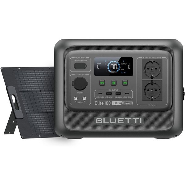 BLUETTI Stromerzeuger Elite 100 V2 1800W/ 1024Wh Tragbare PowerStation (2025 Neu), 1,8 in kW, (LFP Batterie Backup mit 2 1800W AC Ausgängen (3600W Surge), 35% K