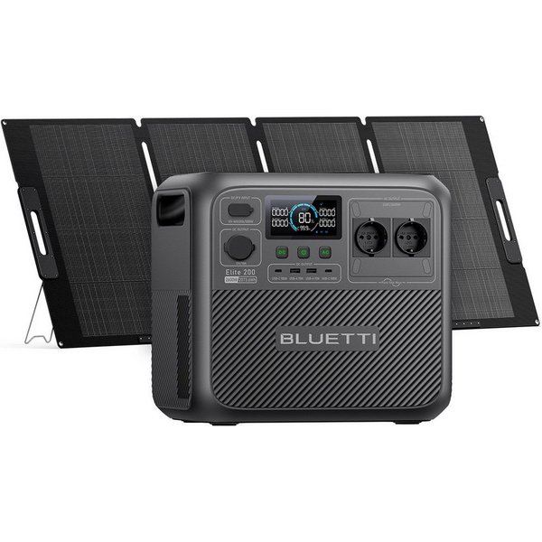 BLUETTI Stromerzeuger Elite 200 V2 2600W/ 2073,6Wh Tragbare PowerStation (2025 Neu), 2,6 in kW, (LiFePO4 Batterie-Backup mit 2 AC Ausgängen (3900W Power Lifting