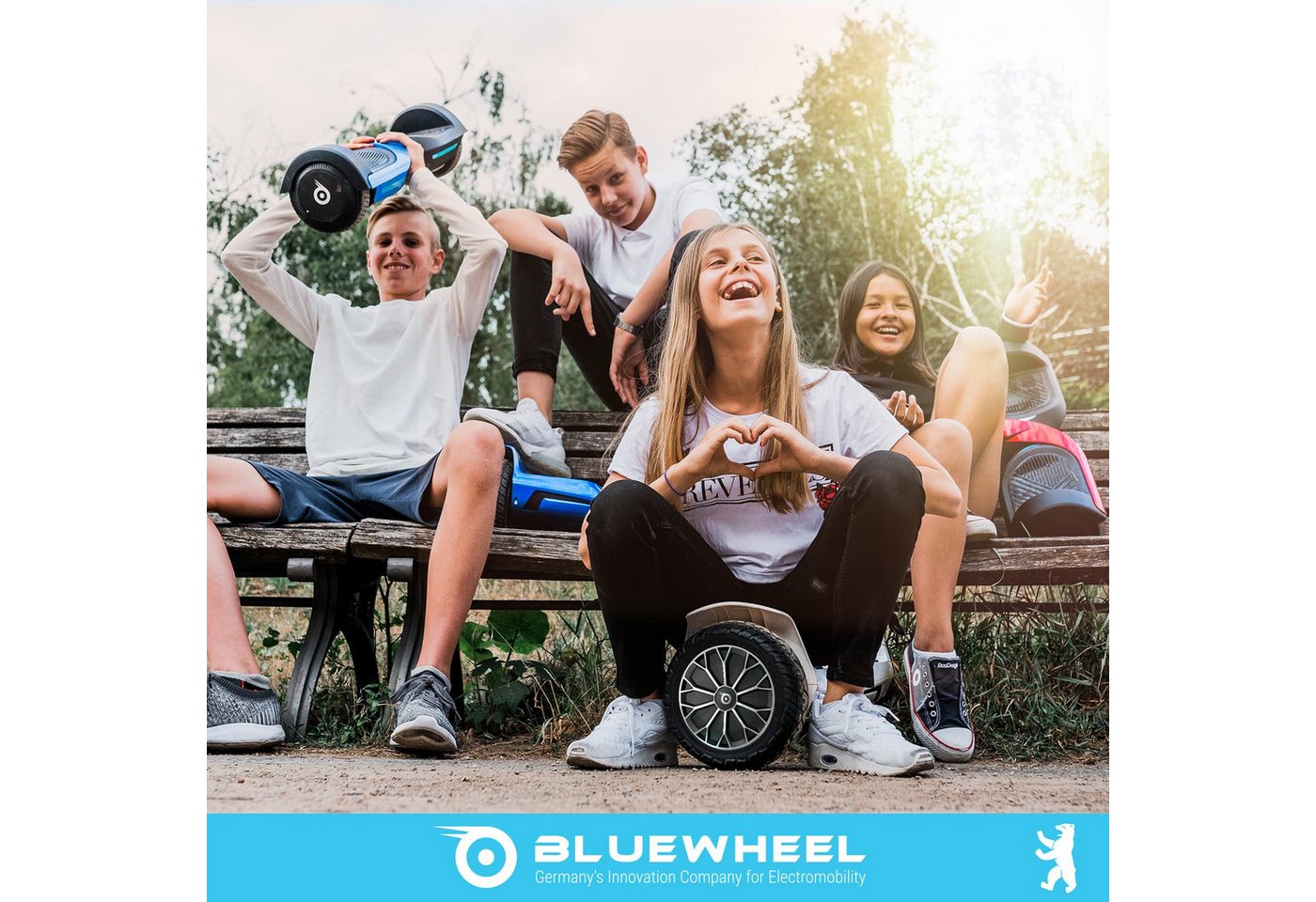 Bluewheel Electromobility Balance Scooter HX510, 15 km/h, 8.5" Vollgummireifen, LED-Scheinwerfer – Bild 4 von 5