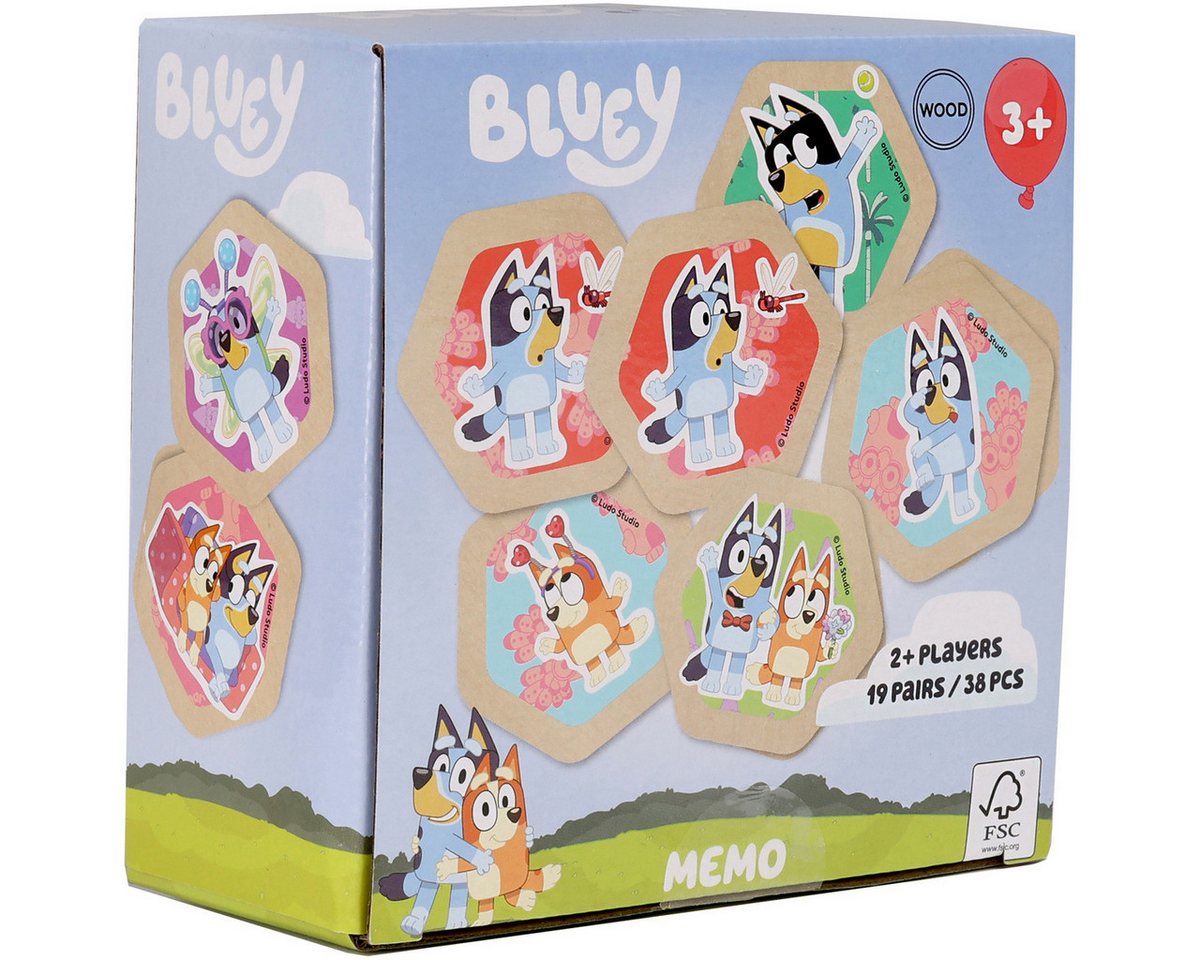 Bluey Lernspielzeug Memory Unisex Kinder, Gesellschaftsspiel, Familienspiel, Lernspiel, Strategiespiel – Bild 2 von 5