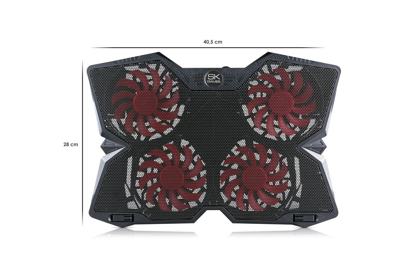 Blumax Notebook-Kühler NOTEBOOK LAPTOP KÜHLER COOLER KÜHLPAD STÄNDER 4 x LED LÜFTER – Bild 5 von 5