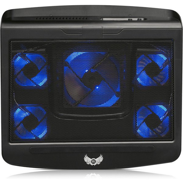Blumax NOTEBOOK LAPTOP KÜHLER COOLER KÜHLPAD STÄNDER 5 x LED LÜFTER Kamera-Akku