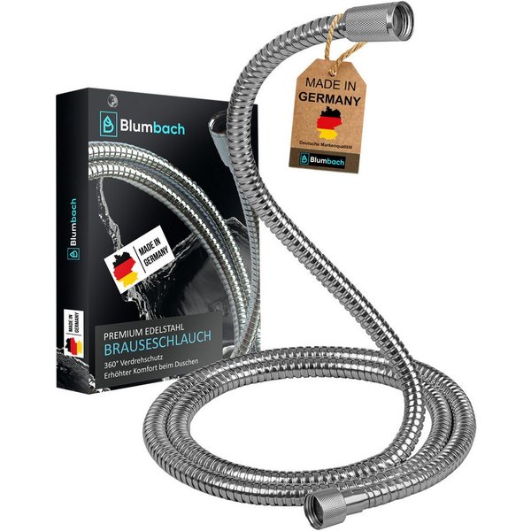 Blumbach Brauseschlauch - Premium Duschschlauch, MADE IN GERMANY- in 3 verschiedenen Längen, (MADE IN GERMANY- in 3 verschiedenen Längen - Trinkwassergeprüft na