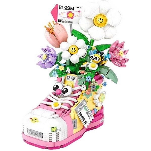 Loz Blumen im Stiefel - Mini-Klemmbausteine (LOZ 1351) Spielbausteine