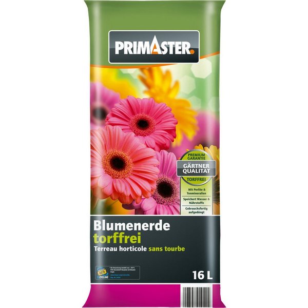 Primaster Blumenerde Primaster Blumenerde 16 L torffrei, Torffrei