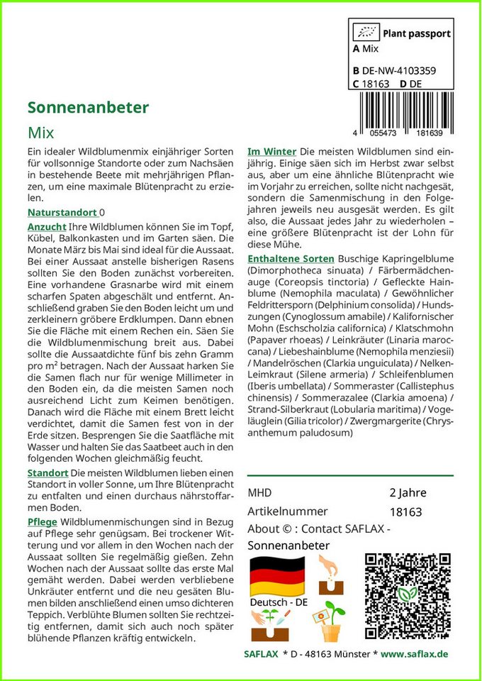SAFLAX Blumensamen SAFLAX - Samen - Sonnenanbeter – Bild 2 von 4