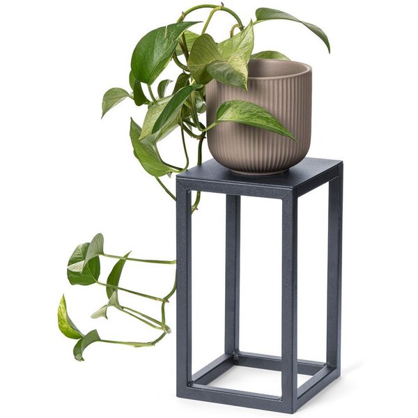 LAMO Manufaktur Blumenständer LAMO Manufaktur Blumenständer Anthrazit aus Metall 28cm (Dekorativer Metallständer, 1 St., 2-Teilig), Blumenständer modern, für Sk