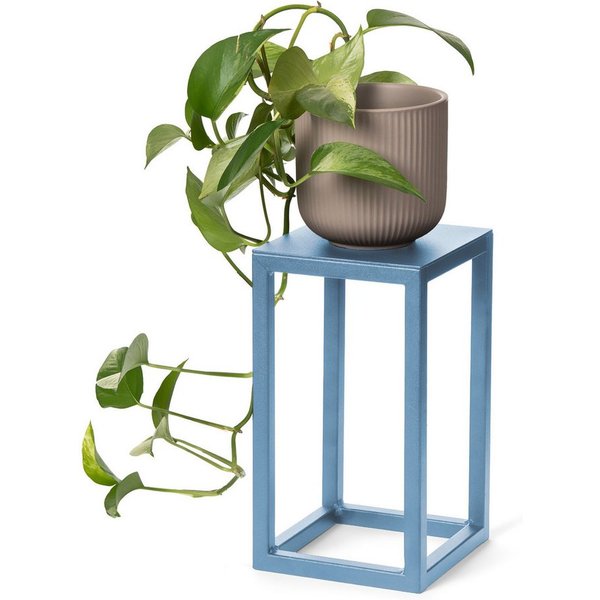 LAMO Manufaktur Blumenständer LAMO Manufaktur Blumenständer Blau aus Metall 28 cm (Dekorativer Metallständer, 1 St., 2-Teilig), Blumenständer modern, für Skulpt