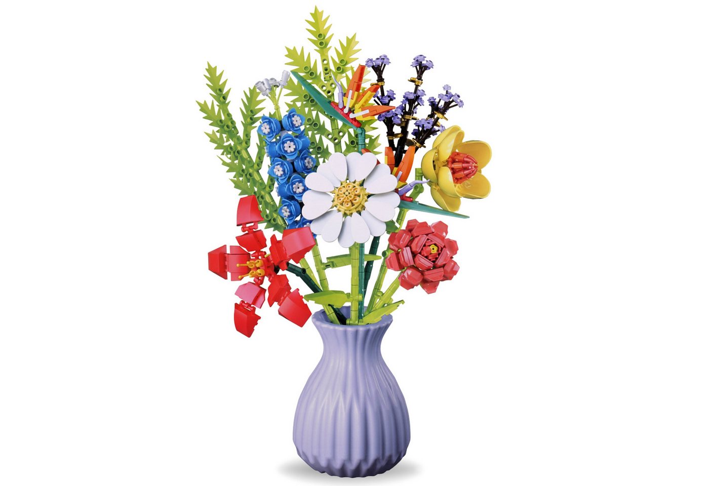LEGO® Blumenstrauß Bausteine kompatibel mit LEGO, 8 Blumen, DIY 690 Stk 6+ Konstruktionsspielsteine – Bild 2 von 5