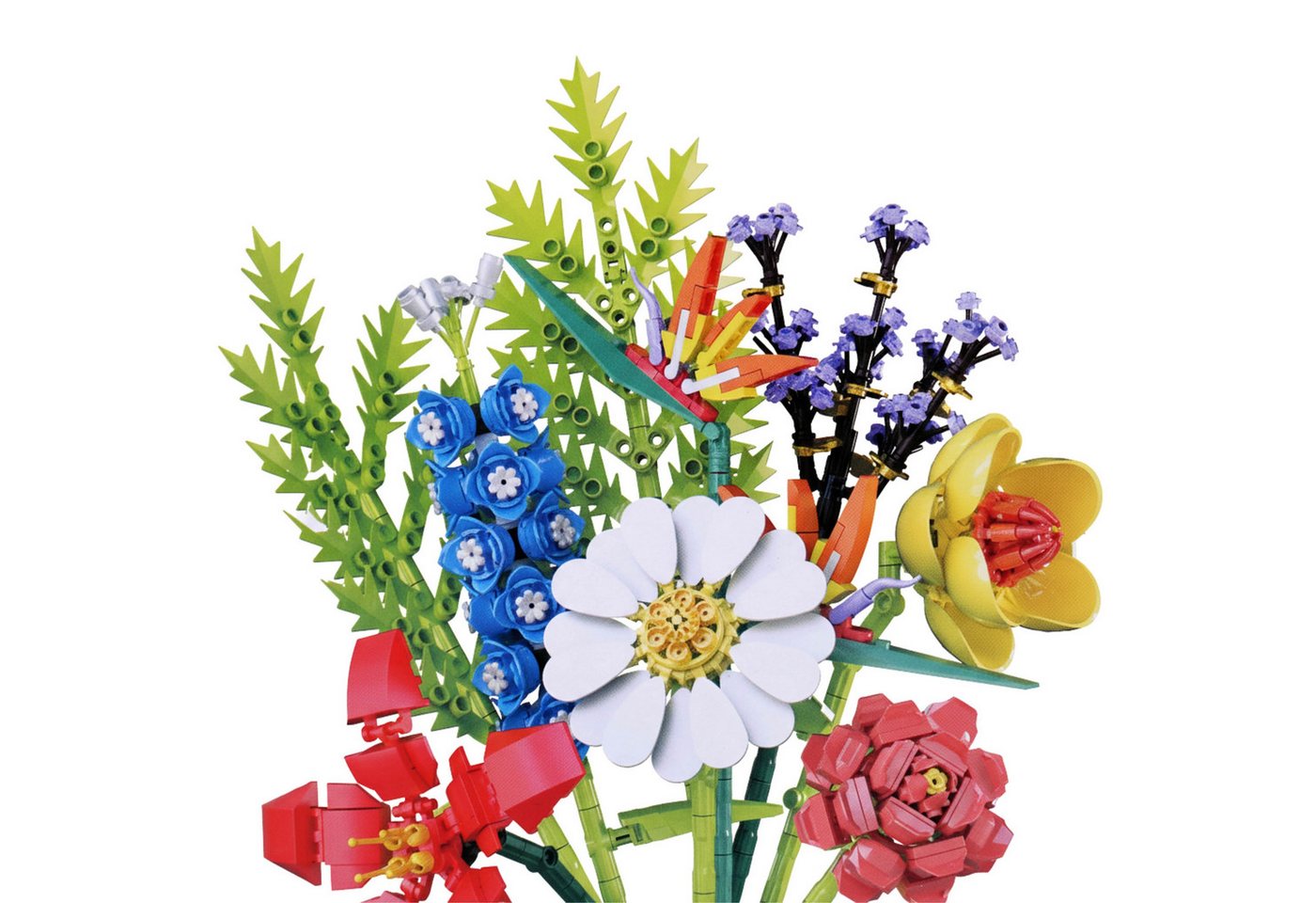 LEGO® Blumenstrauß Bausteine kompatibel mit LEGO, 8 Blumen, DIY 690 Stk 6+ Konstruktionsspielsteine – Bild 3 von 5