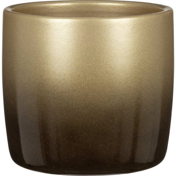 Scheurich Blumentopf Scheurich Übertopf gold 13,5 x 13,5 cm Keramik