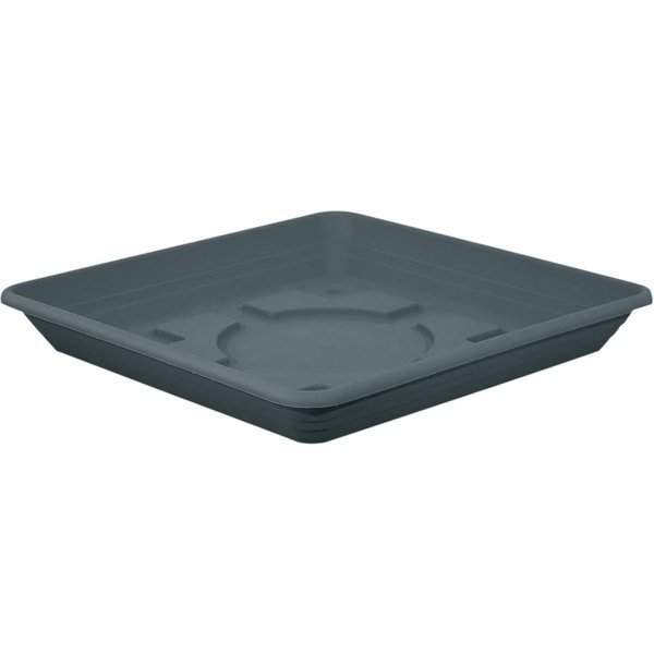 Geli Blumentopfuntersetzer Geli Untersetzer Nora Anthrazit – 25x25cm Quadratisch Kunststoff