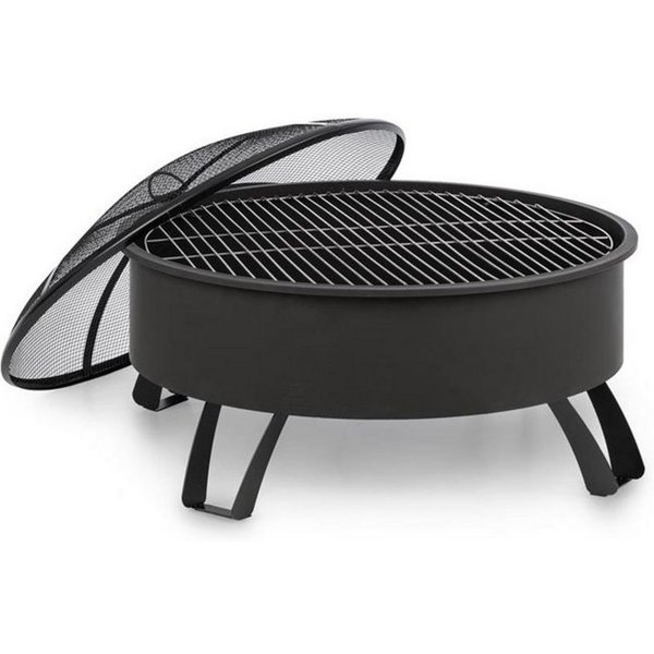 blumfeldt Feuerschale Oreos, Feuerschale Garten Grill Funkenschutz Feuerkorb Feuerstelle Outdoor