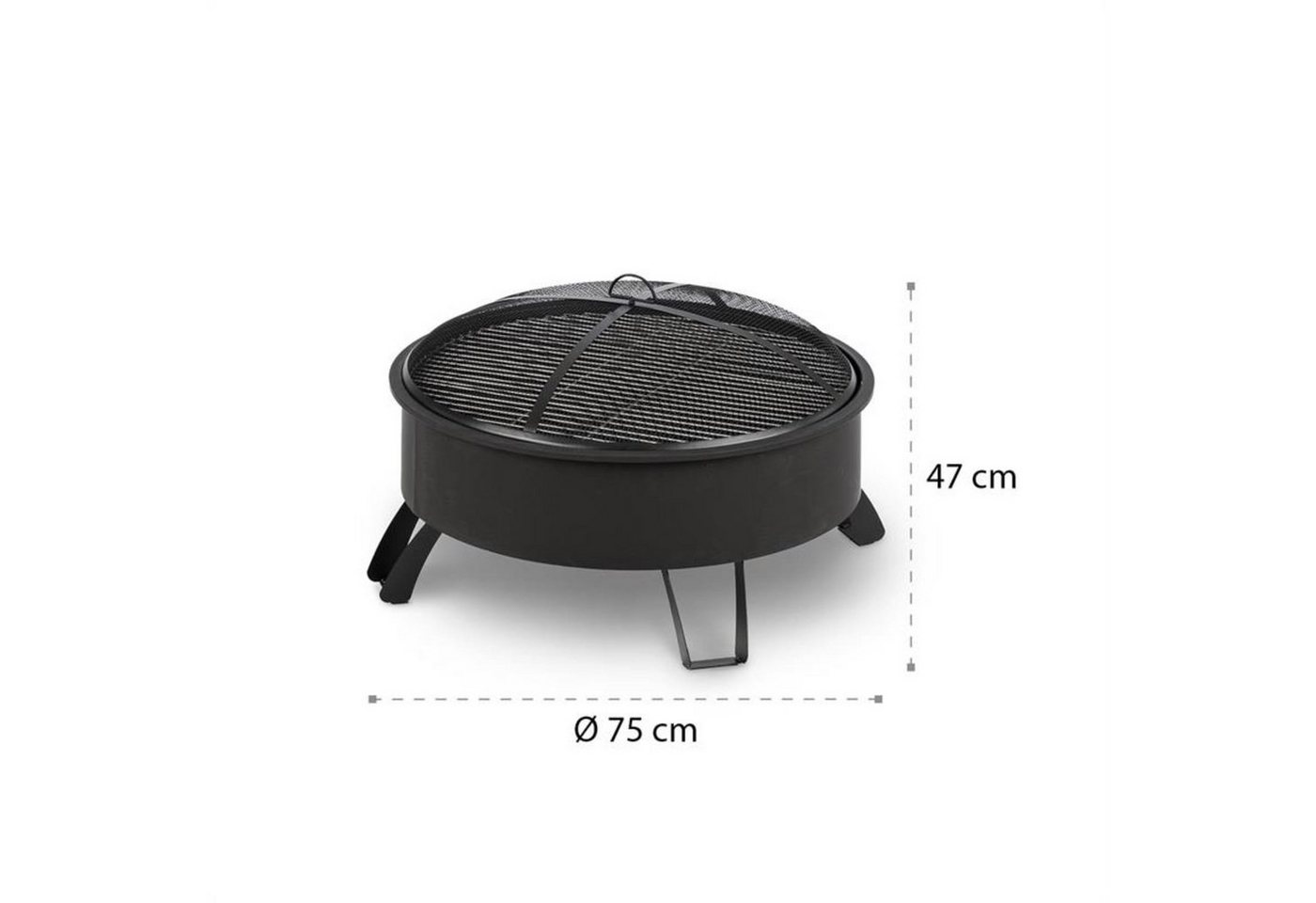 blumfeldt Feuerschale Oreos, Feuerschale Garten Grill Funkenschutz Feuerkorb Feuerstelle Outdoor – Bild 2 von 2