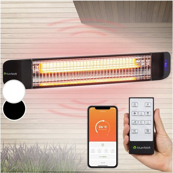 blumfeldt Heizstrahler Smartwave, Infrarot Heizstrahler Terrasse Wand Terrassenheizstrahler IR Strahler