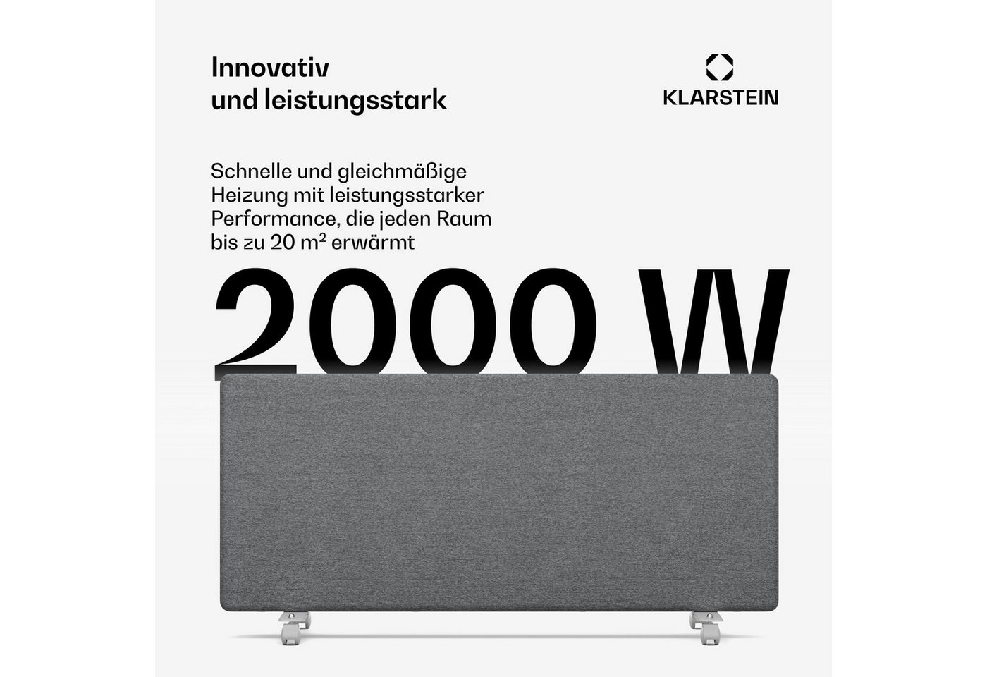 blumfeldt Heizstrahler ThermaTouch Fabric, Heizung Elektrische Heizstrahler Indoor Thermostat Touch – Bild 5 von 5