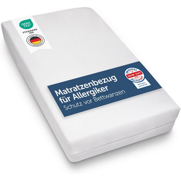 Blumtal, Topper Milbenbezug für Allergiker, 8 cm hoch, (1 oder 2-tlg), atmungsaktiv