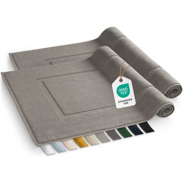 Blumtal Badematte Premium Badezimmerteppich Terry - schnell trocknend & strapazierfähig, Oeko-Tex zertifiziert, 100% Baumwolle, 50x80 cm, Baumwolle, Rechteckig,