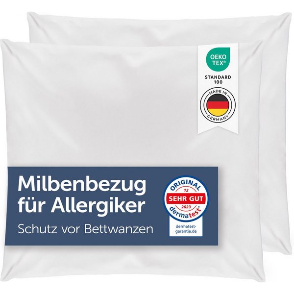 Blumtal Bettbezug Milbenbezug Allergiker Bettbezug oder Kopfkissenbezug- Milben Encasing, (2 St), bestehend aus dem High-Tech Spezialgewebe Evolon