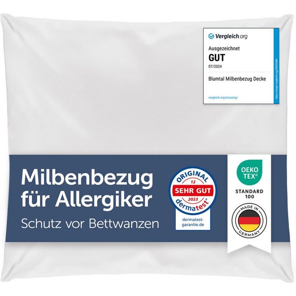 Blumtal Bettbezug Milbenbezug Allergiker Bettbezug oder Kopfkissenbezug- Milben Encasing, (1 St), bestehend aus dem High-Tech Spezialgewebe Evolon