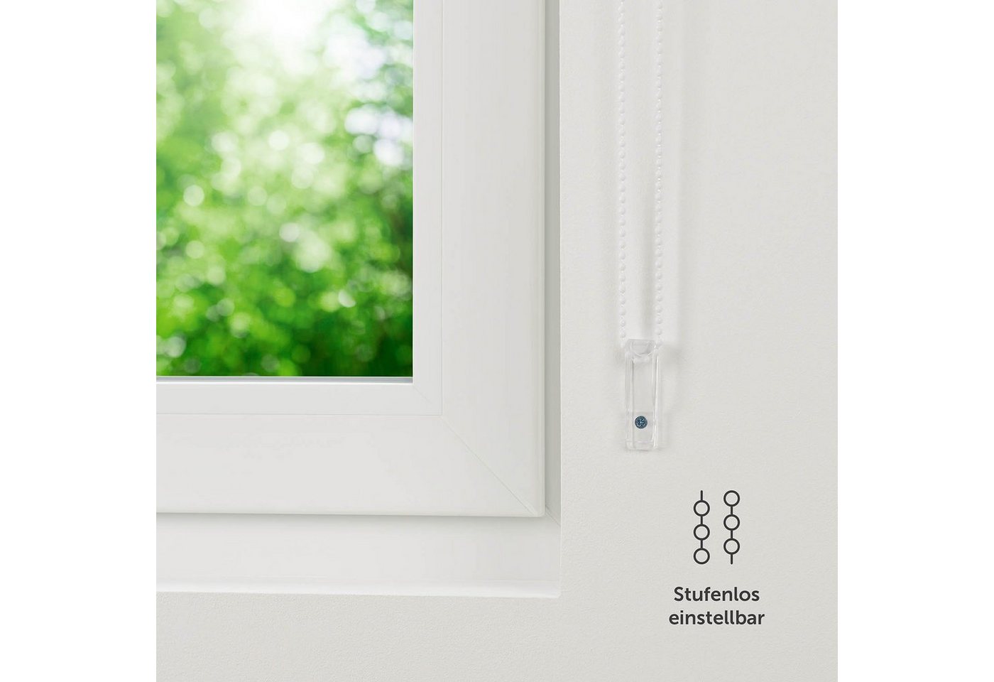 Doppelrollo Klemmfix Rollo, Rollos für Fenster ohne Bohren, Blumtal, Klemmfix, für Fenster & Türen, in verschiedenen Farben und Größen – Bild 5 von 5