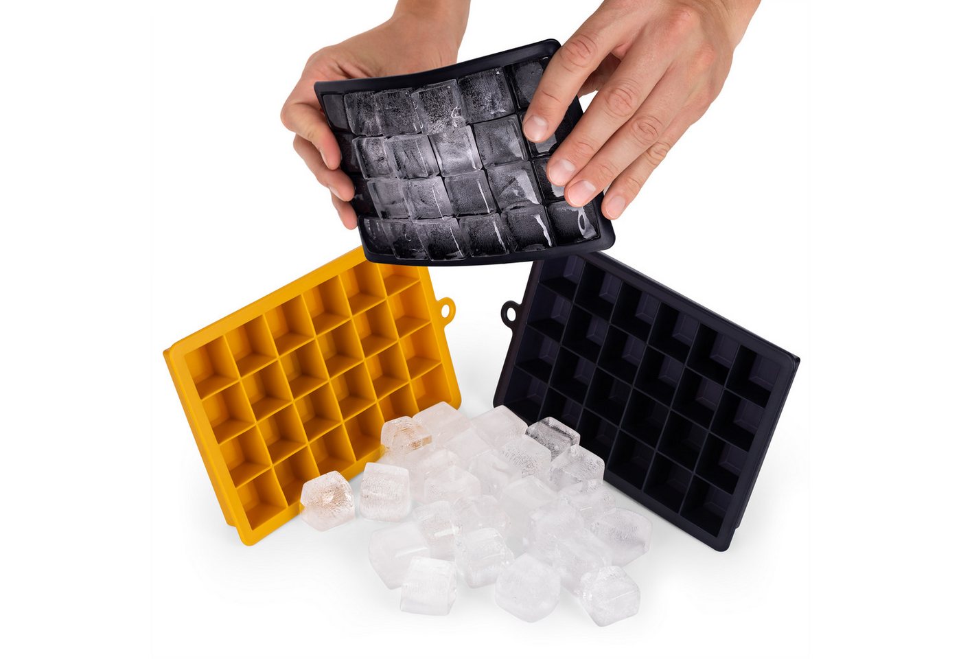 Blumtal Eiswürfelform Silikon - Größe M, 2x24er Pack, BPA frei, Leichtes Herauslösen – Bild 3 von 5