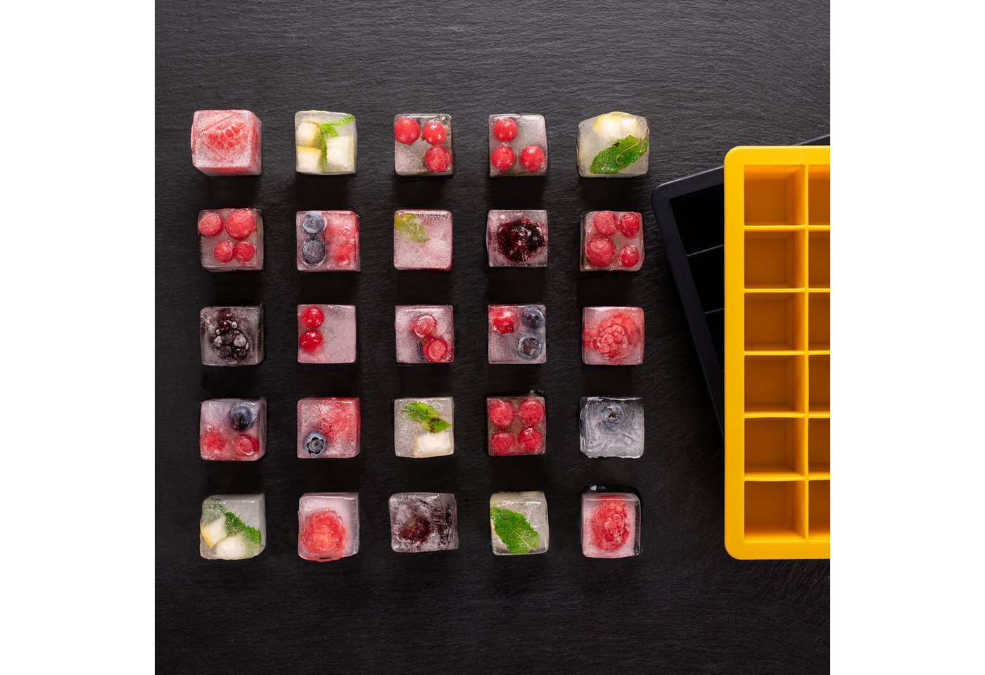 Blumtal Eiswürfelform Silikon - Größe M, 2x24er Pack, BPA frei, Leichtes Herauslösen – Bild 4 von 5