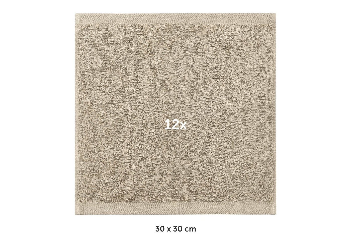 Blumtal Gästehandtücher Premium 30x30cm oder 30x50cm weich und saugstark, Frottee (12-St), 10er (30x50cm), 12er und 24er Set (30x30cm), 100% Baumwolle – Bild 2 von 5