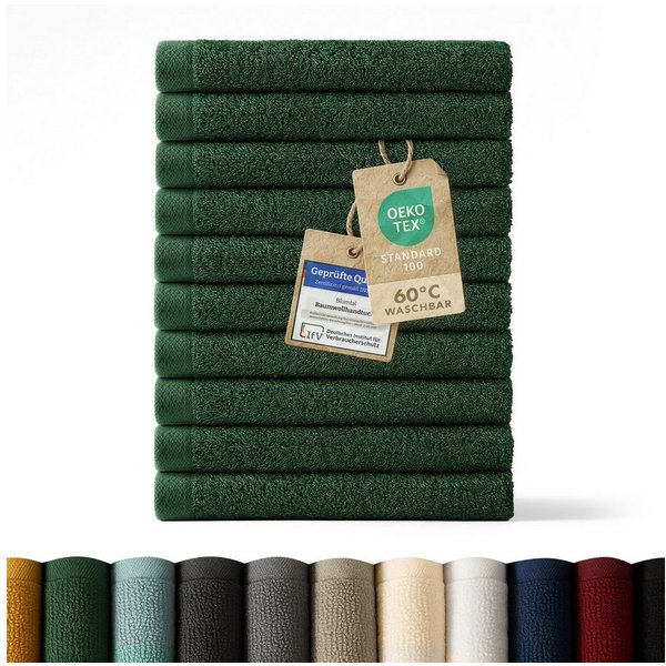 Blumtal Gästehandtücher Premium 30x30cm oder 30x50cm weich und saugstark, Frottee (12-St), 10er (30x50cm), 12er und 24er Set (30x30cm), 100% Baumwolle