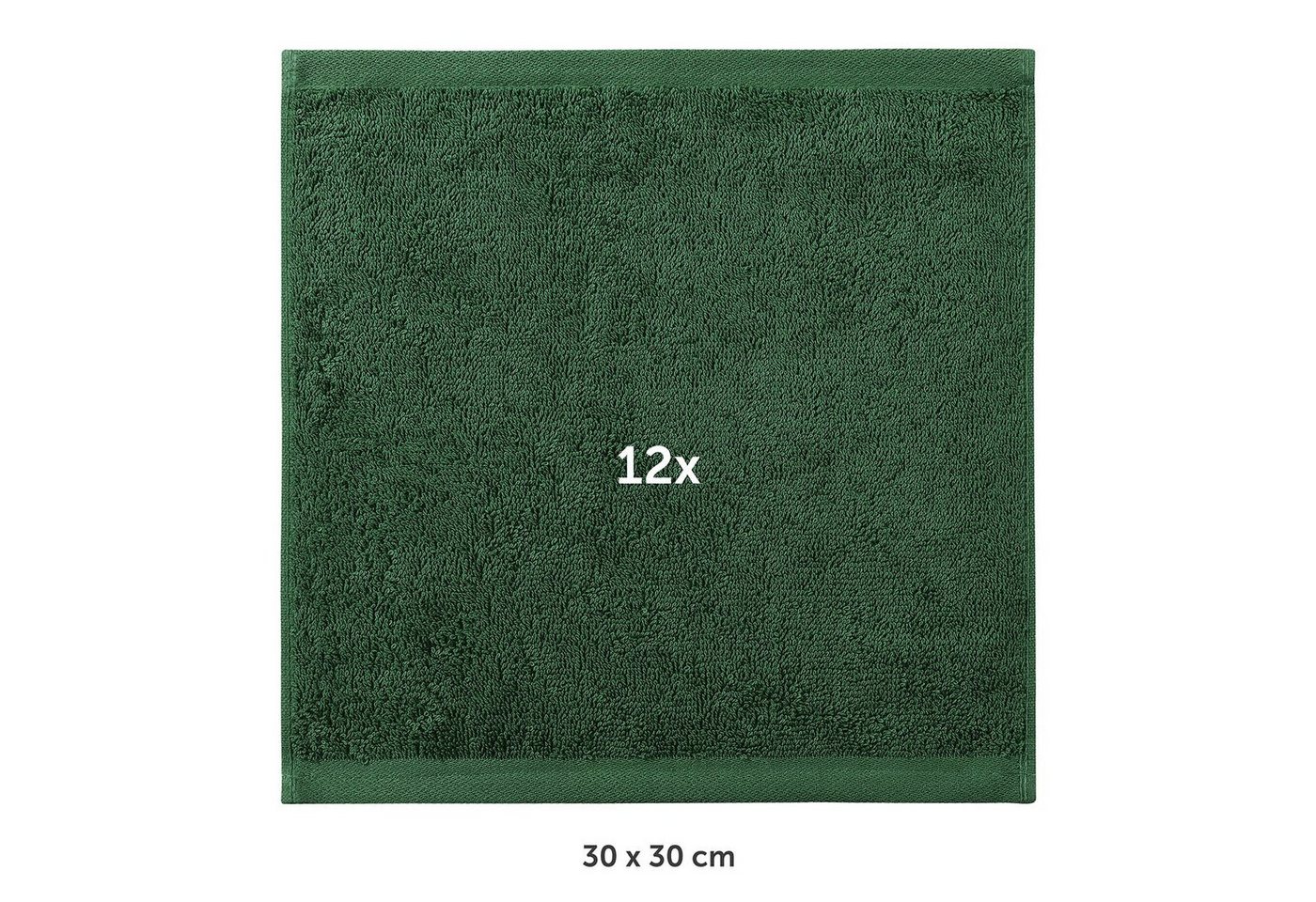 Blumtal Gästehandtücher Premium 30x30cm oder 30x50cm weich und saugstark, Frottee (12-St), 10er (30x50cm), 12er und 24er Set (30x30cm), 100% Baumwolle – Bild 2 von 5