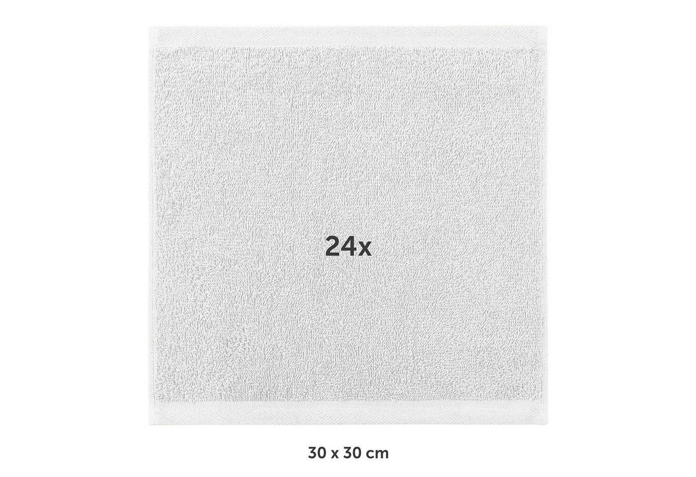 Blumtal Gästehandtücher Premium 30x30cm oder 30x50cm weich und saugstark, Frottee (24-St), 10er (30x50cm), 12er und 24er Set (30x30cm), 100% Baumwolle – Bild 2 von 5