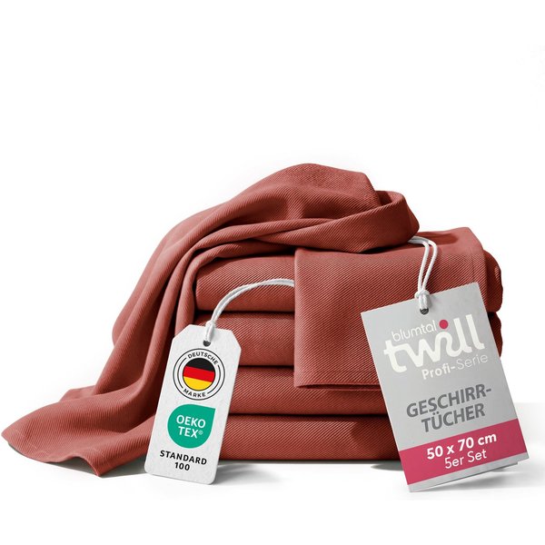 Blumtal Geschirrtuch 5er Set Premium Geschirrtücher Baumwolle 50x70 cm, (5-tlg), Ultra saugstarke zertifizierte Geschirrhandtücher (230gsm)