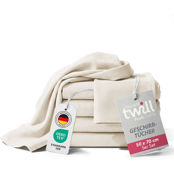 Blumtal Geschirrtuch 5er Set Premium Geschirrtücher Baumwolle 50x70 cm, (5-tlg), Ultra saugstarke zertifizierte Geschirrhandtücher (230gsm)