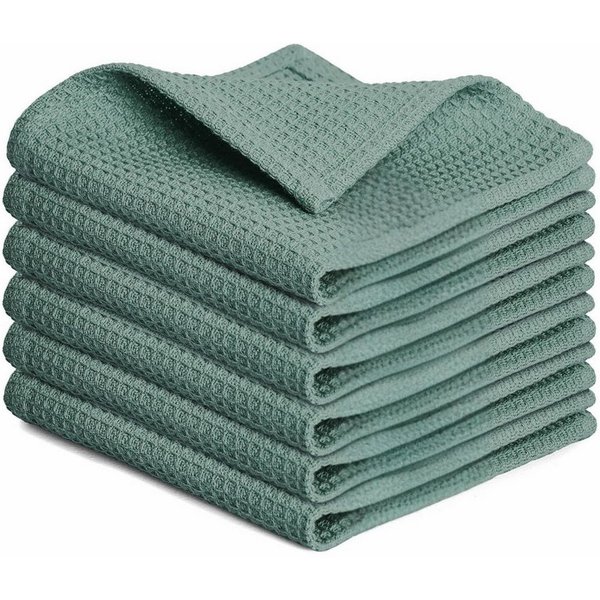 Blumtal Geschirrtuch Set 50x70 oder 30x30 cm, 100% Baumwolle, (6-tlg), Saugfähig, schnell trocknend, waschbar, 100% Baumwolle