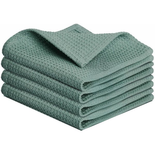 Blumtal Geschirrtuch Set 50x70 oder 30x30 cm, 100% Baumwolle, (4-tlg), Saugfähig, schnell trocknend, waschbar, 100% Baumwolle