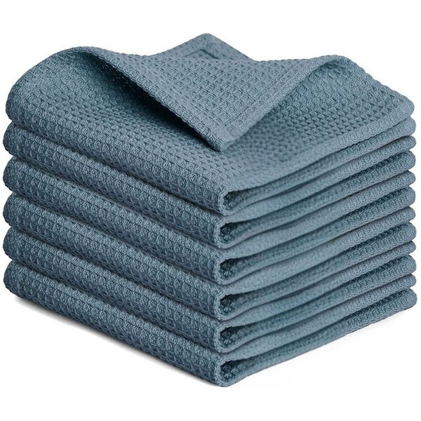Blumtal Geschirrtuch Set 50x70 oder 30x30 cm, 100% Baumwolle, (6-tlg), Saugfähig, schnell trocknend, waschbar, 100% Baumwolle
