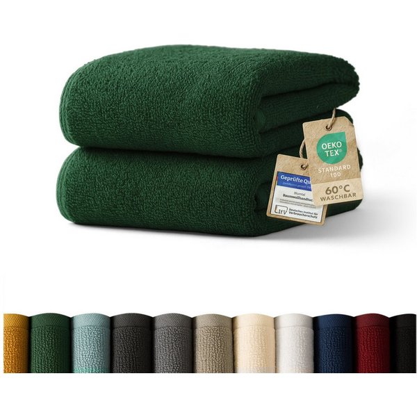 Blumtal Handtücher 2er-Set Premium Frottier-Handtücher, 50x100cm, 100% Baumwolle, Frottee (2X (50x100 cm), 2-St), Oeko-TEX zertifiziert - Ultra saugstarkes Frot