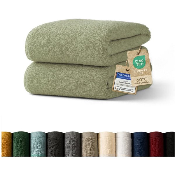 Blumtal Handtücher 2er-Set Premium Frottier-Handtücher, 50x100cm, 100% Baumwolle, Frottee (2X (50x100 cm), 2-St), Oeko-TEX zertifiziert - Ultra saugstarkes Frot