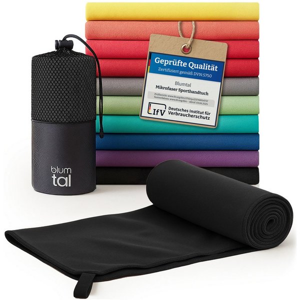 Blumtal Sporthandtuch Mikrofaser Handtuch - kompakte Mikrofaser Handtücher, Mikrofaser (inkl. Transporttasche, einzeln oder als Set verfügbar, 1-St), ultra leic
