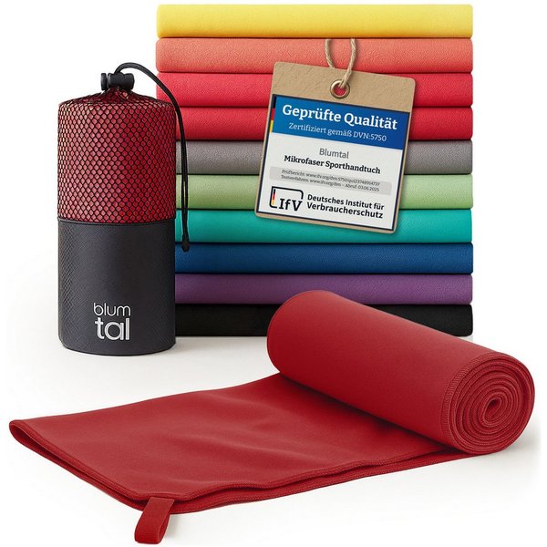 Blumtal Sporthandtuch Mikrofaser Handtuch - kompakte Mikrofaser Handtücher, Mikrofaser (inkl. Transporttasche, einzeln oder als Set verfügbar, 1-St), ultra leic