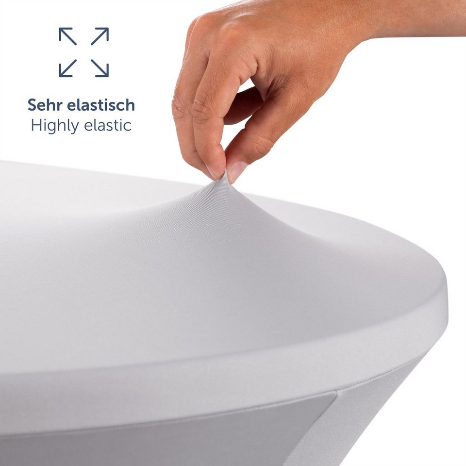 Blumtal Stehtischhusse Stretchbezug Stehtisch Hussen, Elegante Stehtischhusse für Bistrotische – Bild 3 von 5