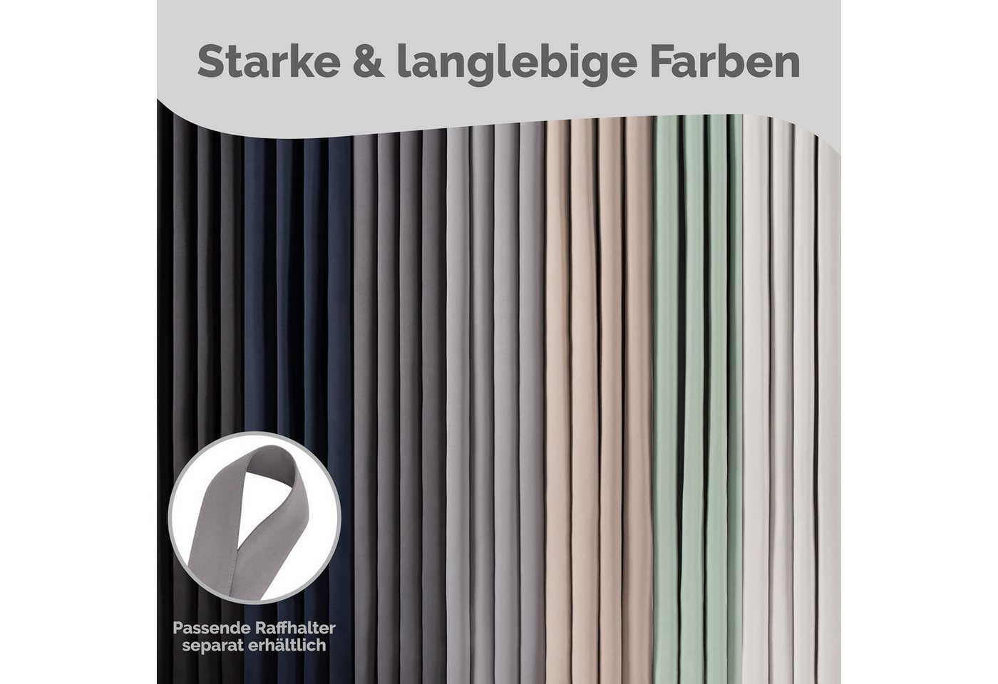 Blumtal Verdunkelungsvorhang 2er-Set Gardinen Wärmeisolierend Blickdicht (2 St), Ösen, verdunkelnd, mit Ösen – Bild 4 von 5