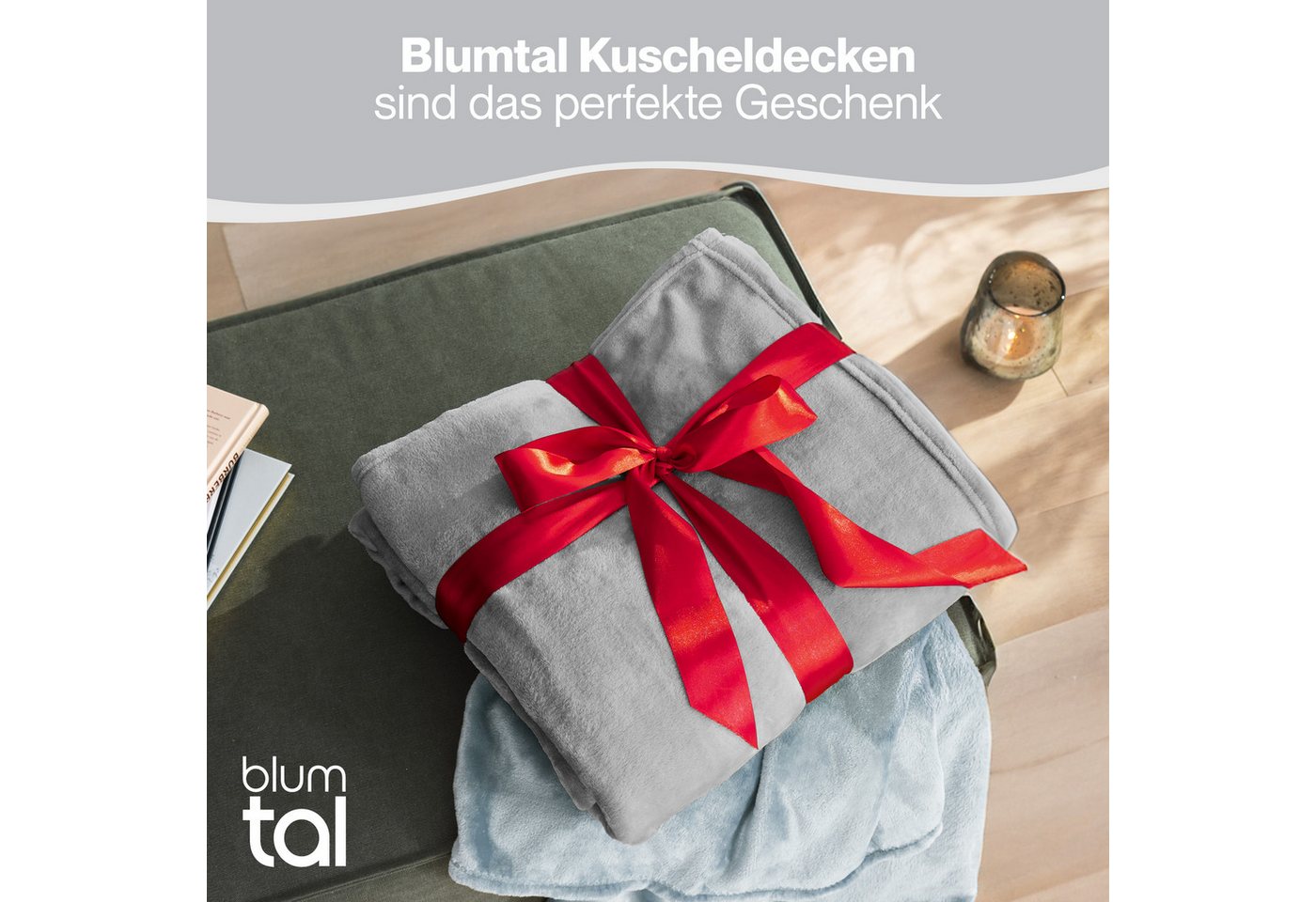 Wohndecke Kuschelige Fleecedecke, Oeko-Tex zertifizierte Decke, Blumtal – Bild 5 von 5